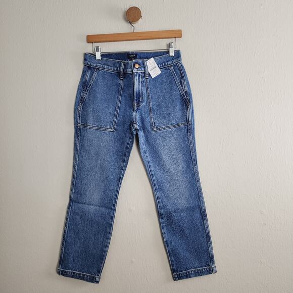 NEW J. Crew High Waisted Bootcut Utility Jean All Day Stretch 25 PETITE - Picture 4 of 9